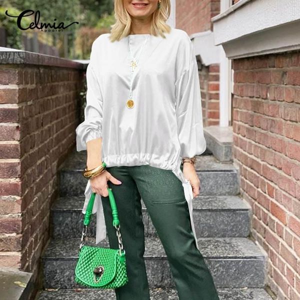 women's blouses & shirts 2021 autumn fashion drawstring party blouse celmia plus size satin women elegant office casual long sleeve bl, White
women's blouses & shirts 2021 autumn fashion drawstring party blouse celmia plus size satin women elegant office casual long sleeve bl, White