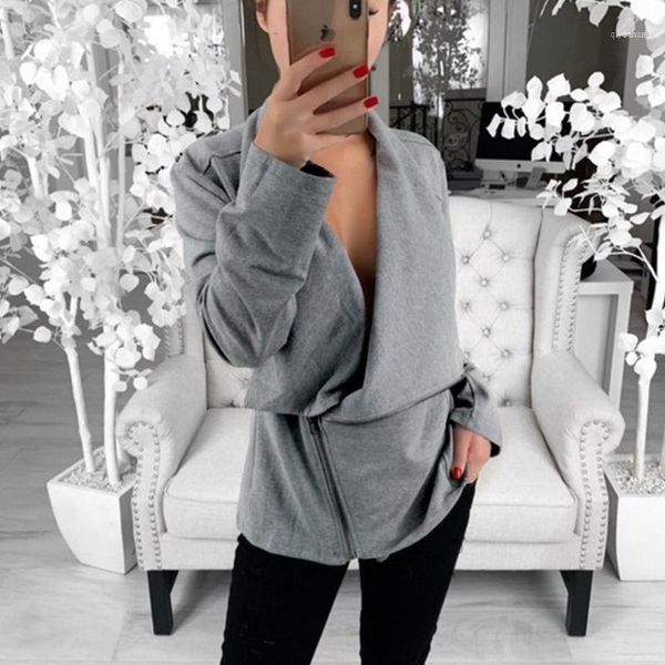 yfashion women clothes 2019 autumn short coat long sleeve loose jacket inclined zipper lapel collar blouse women sweatshirt11, Black;brown
yfashion women clothes 2019 autumn short coat long sleeve loose jacket inclined zipper lapel collar blouse women sweatshirt11, Black;brown