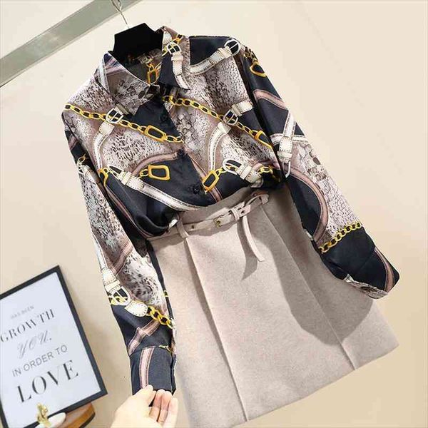 spring autumn womens long-sleeved shirt snake print shirt korean loose retro womens and blouses gd529, White
spring autumn womens long-sleeved shirt snake print shirt korean loose retro womens and blouses gd529, White