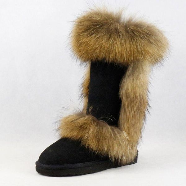 fashion big fur non-slip snow boots women boots shoes genuine leather winter thick plush warm long, Black
fashion big fur non-slip snow boots women boots shoes genuine leather winter thick plush warm long, Black