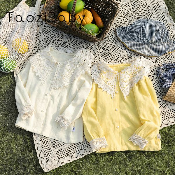 2020 spring new children's shirt girl's sweet lace collar solid cotton linen shirt small and medium children's long sleeve y2, White;black
2020 spring new children's shirt girl's sweet lace collar solid cotton linen shirt small and medium children's long sleeve y2, White;black