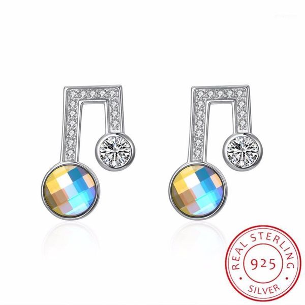 925 sterling silver fine jewelry fashion small music note stud earring crystal from gift for girls kid lady women1, Golden;silver
925 sterling silver fine jewelry fashion small music note stud earring crystal from gift for girls kid lady women1, Golden;silver