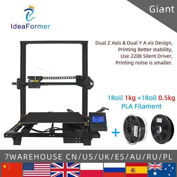 printers ideaformer id giant fdm 3d printer 400*400*450mm dual z & y axis tempered glass platform heat bed build surface diy printer.1
printers ideaformer id giant fdm 3d printer 400*400*450mm dual z & y axis tempered glass platform heat bed build surface diy printer.1