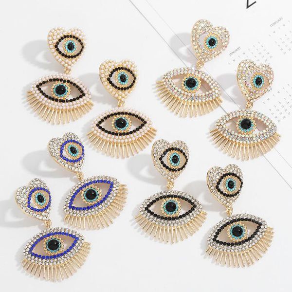 2021 devil eye tassel earrings bohemian rhinestone handmade drop dangle statement earrings for women girls fashion jewelry gift, Golden
2021 devil eye tassel earrings bohemian rhinestone handmade drop dangle statement earrings for women girls fashion jewelry gift, Golden