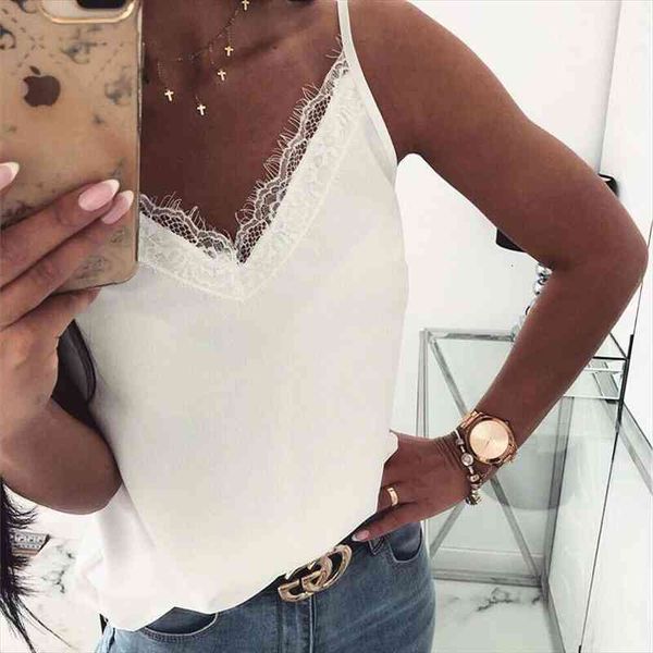 womens summer sleeveless vest tank blouse tee satin silk backless v-neck lace solid casual shirts cami, White
womens summer sleeveless vest tank blouse tee satin silk backless v-neck lace solid casual shirts cami, White