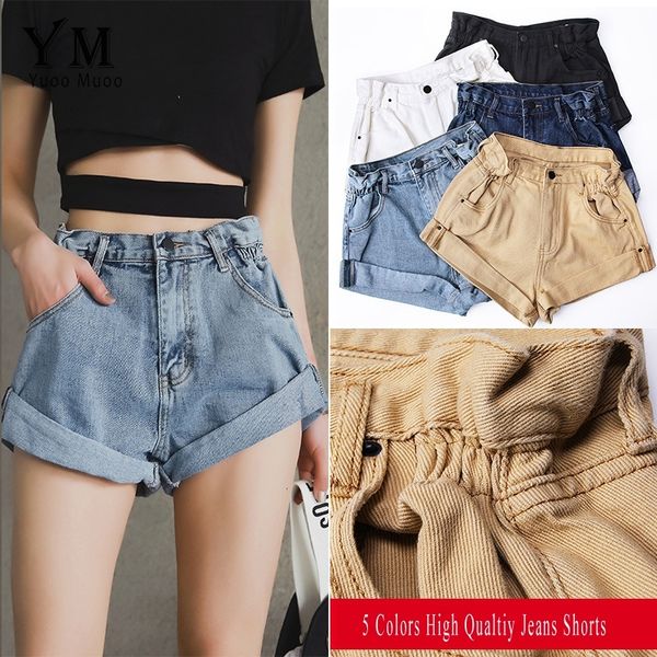 yuoomuoo vintage high waist crimping denim korean style casual shorts jeans summer short pants women y200512, White;black
yuoomuoo vintage high waist crimping denim korean style casual shorts jeans summer short pants women y200512, White;black