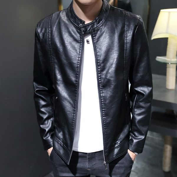 pu leather coat collar locomotive men young leather jacket leisure men's clothing of cultivate one's morality, Black
pu leather coat collar locomotive men young leather jacket leisure men's clothing of cultivate one's morality, Black