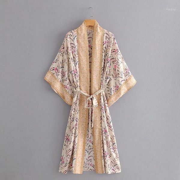 women blouse summer new holiday style positioning printed scarf-style lace-up kimono mid-length cardigan jacket1, White
women blouse summer new holiday style positioning printed scarf-style lace-up kimono mid-length cardigan jacket1, White