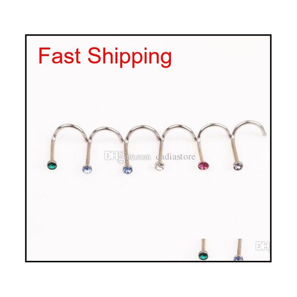 10pcs mix colors rhinestone nose studs screw ring bone bar body j jllqll dayupshop, Silver
10pcs mix colors rhinestone nose studs screw ring bone bar body j jllqll dayupshop, Silver