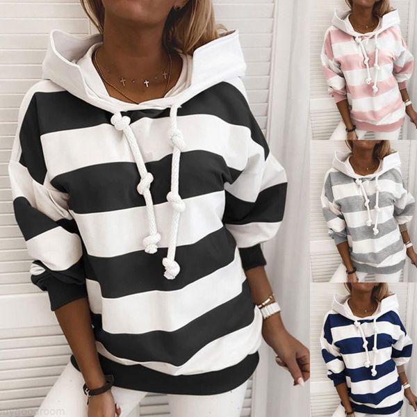 women vintage striped harajuku hoodies autumn long sleeve loose sweatshirt casual pullovers streetwear oversized female top, Black
women vintage striped harajuku hoodies autumn long sleeve loose sweatshirt casual pullovers streetwear oversized female top, Black