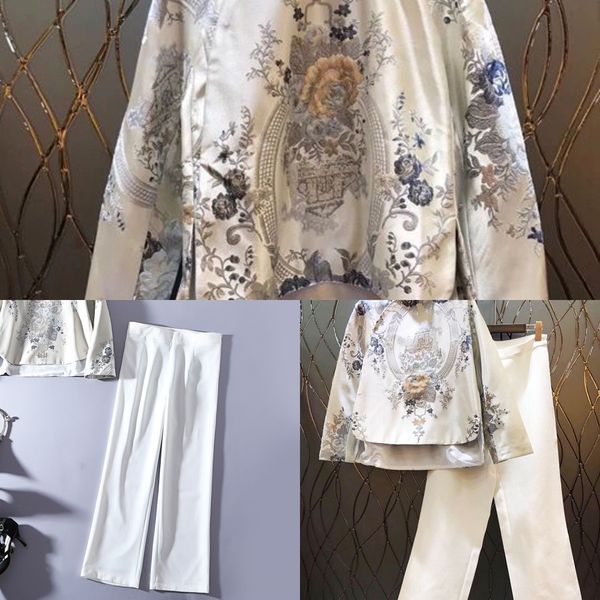 chinese style celebrity suit women's autumn and winter dress standing collar andimproved daily qipao and two pants wide leg pantswid, Gray
chinese style celebrity suit women's autumn and winter dress standing collar andimproved daily qipao and two pants wide leg pantswid, Gray