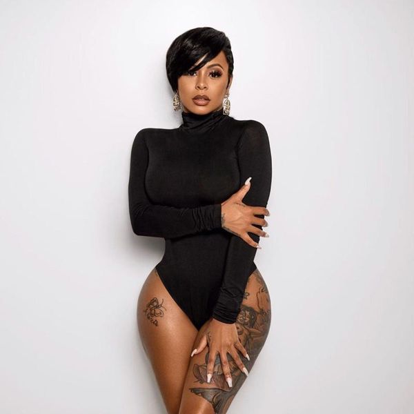 women's jumpsuits & rompers kimuise long sleeve autumn bodysuits women female turtle neck skinny bodysuit, Black;white
women's jumpsuits & rompers kimuise long sleeve autumn bodysuits women female turtle neck skinny bodysuit, Black;white