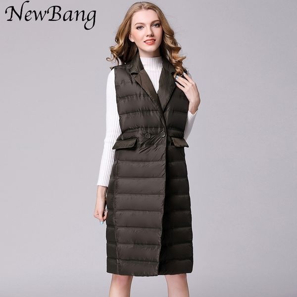 newbang women's long vest ultra light down vests women female down coat long sleeveless windproof lightweight warm waistcoat 201029, Black;white
newbang women's long vest ultra light down vests women female down coat long sleeveless windproof lightweight warm waistcoat 201029, Black;white
