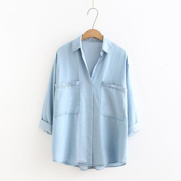 womens denim shirt chic jeans blusas mujer tencel soft long sleeve shirts oversized fashion blouses blusa feminina female, White
womens denim shirt chic jeans blusas mujer tencel soft long sleeve shirts oversized fashion blouses blusa feminina female, White