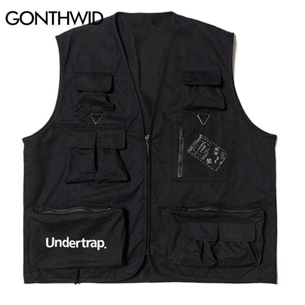 gonthwid utility multi zipper pockets sleeveless jackets tool waistcoats tactical combat vest casual travel outdoor jacket coat 201124, Black;brown
gonthwid utility multi zipper pockets sleeveless jackets tool waistcoats tactical combat vest casual travel outdoor jacket coat 201124, Black;brown