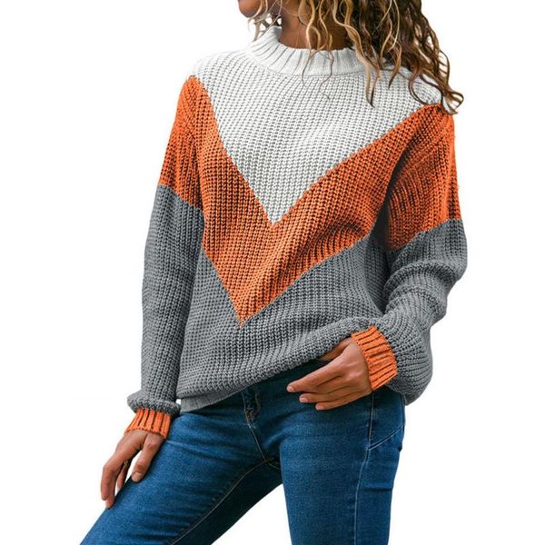 shujin fashion women striped sweater autumn winter o neck long sleeve sweater loose knit pullover patchwork pull femme, White;black
shujin fashion women striped sweater autumn winter o neck long sleeve sweater loose knit pullover patchwork pull femme, White;black