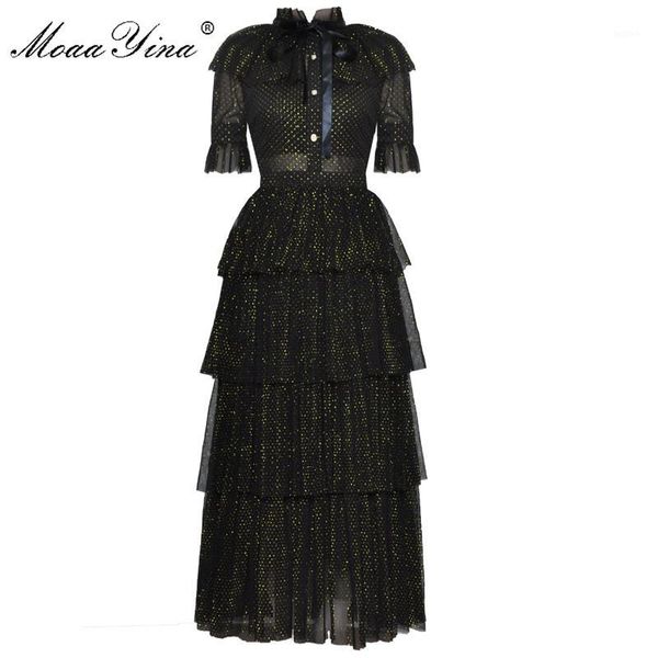 moaayina fashion runway dress summer women stand collar short sleeve bowknot mesh lurex parties elegant cake dress1, White;black
moaayina fashion runway dress summer women stand collar short sleeve bowknot mesh lurex parties elegant cake dress1, White;black