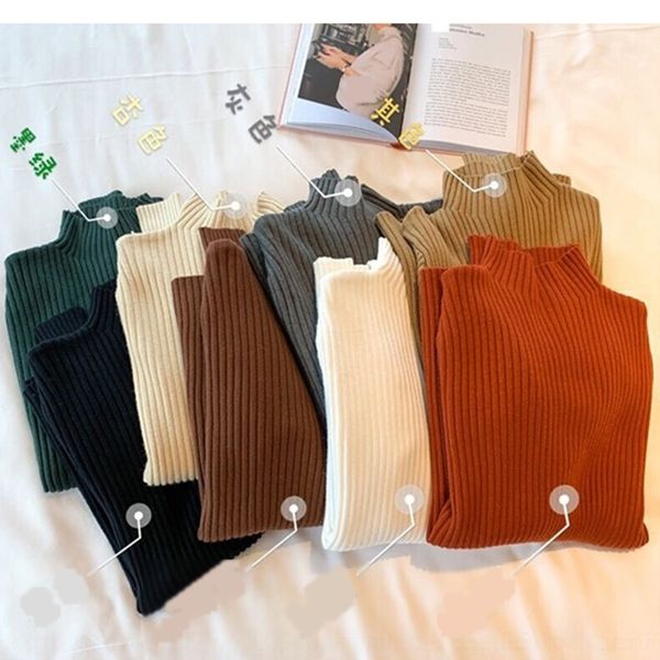 k3uni half high collar bottomswomen's sweaters with autumn and winter new 2020 foreign style thickenedslim underpants knitwear and vers, White;black
k3uni half high collar bottomswomen's sweaters with autumn and winter new 2020 foreign style thickenedslim underpants knitwear and vers, White;black