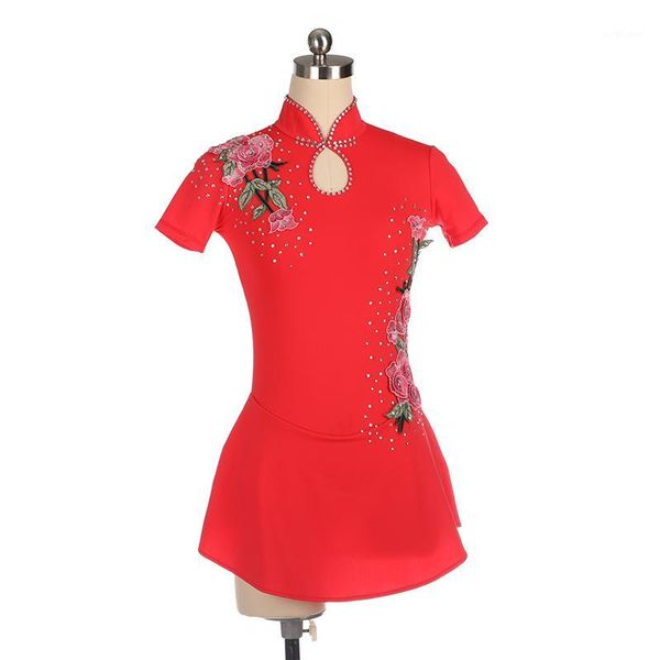 embroidery chinese style short sleeves skating dress skating competition dress for women girls shiny stage dance wear bl40271, Black;red
embroidery chinese style short sleeves skating dress skating competition dress for women girls shiny stage dance wear bl40271, Black;red