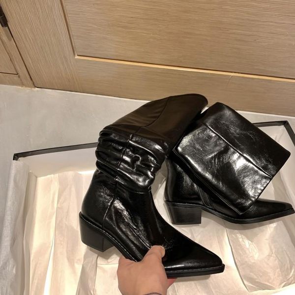 mljuese 2021 women knee-high boots patent leather winter short plush black color pointed toe low heels female high boots size 40
mljuese 2021 women knee-high boots patent leather winter short plush black color pointed toe low heels female high boots size 40