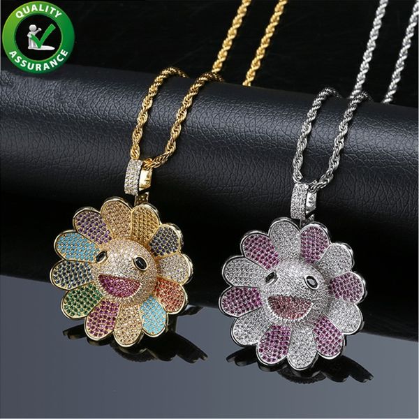 hip hop jewelry mens gold chain pendants designer necklace iced out cz rotatable sunflower pendant diamond bling luxury pandora style charms, Silver
hip hop jewelry mens gold chain pendants designer necklace iced out cz rotatable sunflower pendant diamond bling luxury pandora style charms, Silver
