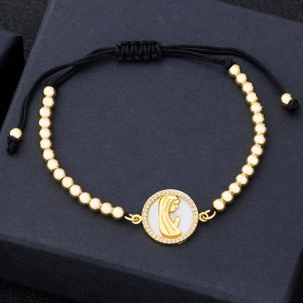 charm bracelets delicate fashion bracelet jesus virgin mary angel shell pendant adjustable for women men gold color beads braided gift, Golden;silver
charm bracelets delicate fashion bracelet jesus virgin mary angel shell pendant adjustable for women men gold color beads braided gift, Golden;silver
