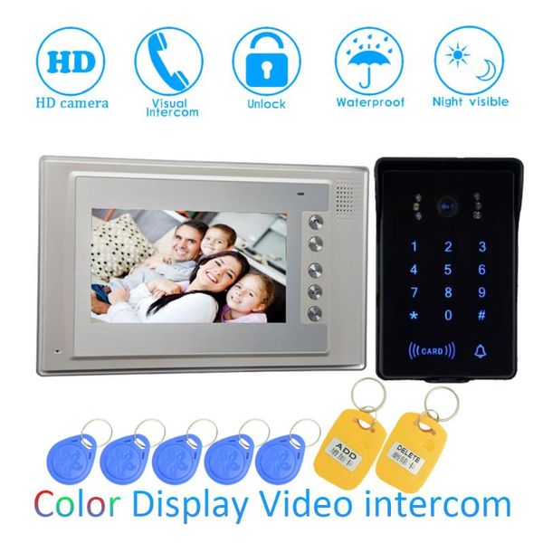 video door phones 7 inch lcd screen colorful display wired phone rfid doorbell intercom system night vision smart home building
video door phones 7 inch lcd screen colorful display wired phone rfid doorbell intercom system night vision smart home building
