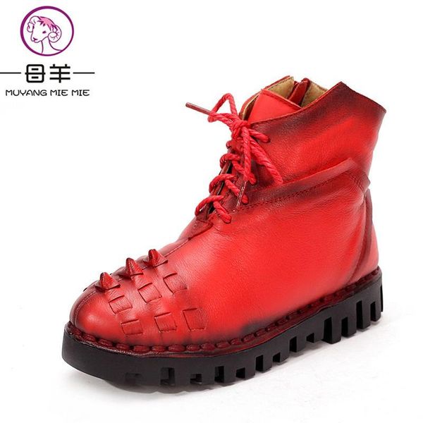 muyang chinese brands winter shoes woman genuine leather martin boot snow boots plus velvet warm folk-custom women boots, Black
muyang chinese brands winter shoes woman genuine leather martin boot snow boots plus velvet warm folk-custom women boots, Black
