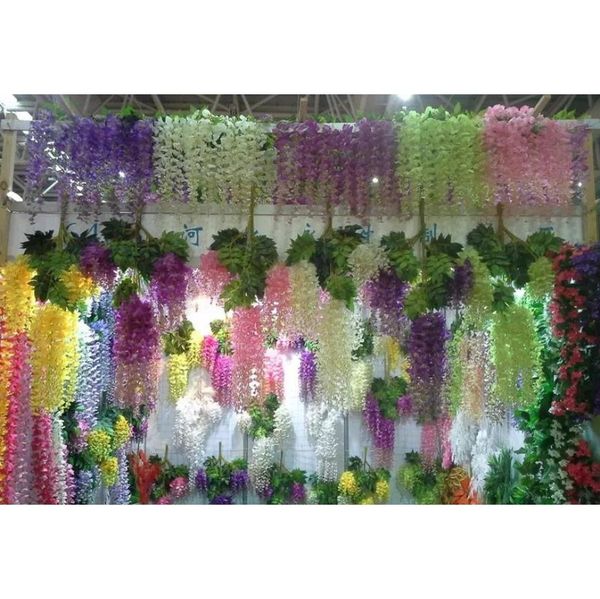 110cm wisteria wedding decor 6 colors artificial decorative flowers garlands for party wedding home fo jllccb bdebag
110cm wisteria wedding decor 6 colors artificial decorative flowers garlands for party wedding home fo jllccb bdebag