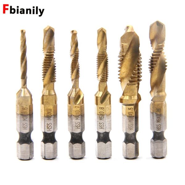 professional hand tool sets 6pcs m3-m10 hex shank titanium plated hss screw thread metric tap drill bits machine compound tools
professional hand tool sets 6pcs m3-m10 hex shank titanium plated hss screw thread metric tap drill bits machine compound tools