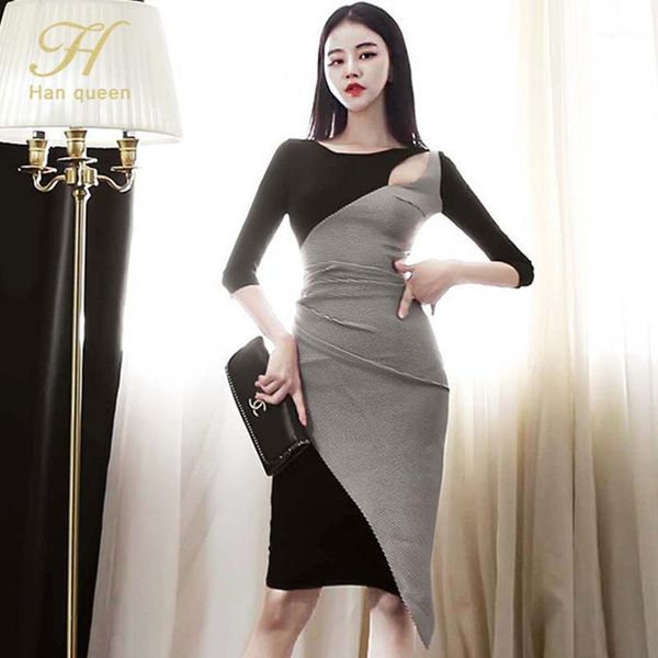 h han queen elegant sheath occupation office dress 2020 autumn simple slim women's dresses elegant korean party pencil vestidos1, Black;gray
h han queen elegant sheath occupation office dress 2020 autumn simple slim women's dresses elegant korean party pencil vestidos1, Black;gray