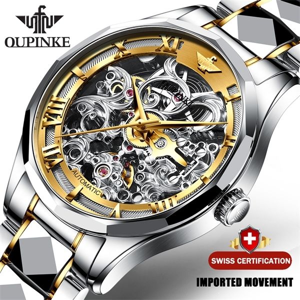 luxury men mechanical wristwatch automatic watch men skeleton oupinke tungsten steel sapphire watch relogio masculino 3169 0924, Slivery;brown
luxury men mechanical wristwatch automatic watch men skeleton oupinke tungsten steel sapphire watch relogio masculino 3169 0924, Slivery;brown