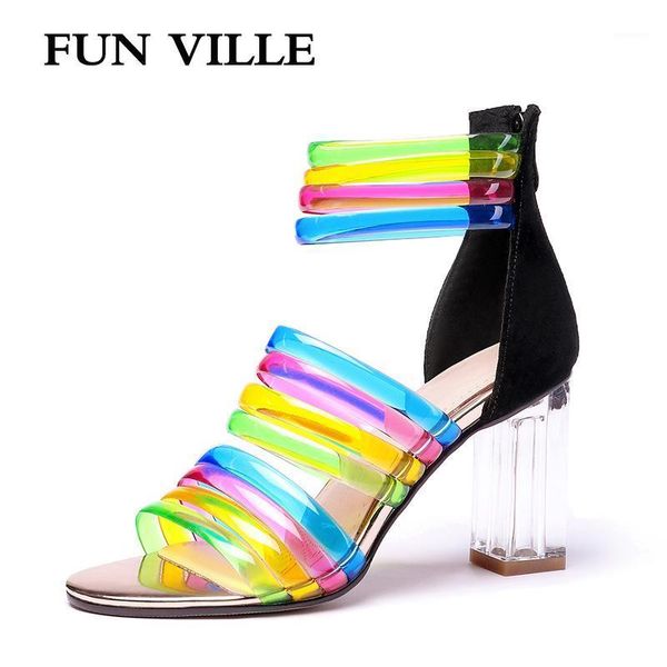 fun ville 2021 new fashion summer sandals mixed color women sandals pvc high heels shoes women party shoes open toe ladies1, Black
fun ville 2021 new fashion summer sandals mixed color women sandals pvc high heels shoes women party shoes open toe ladies1, Black