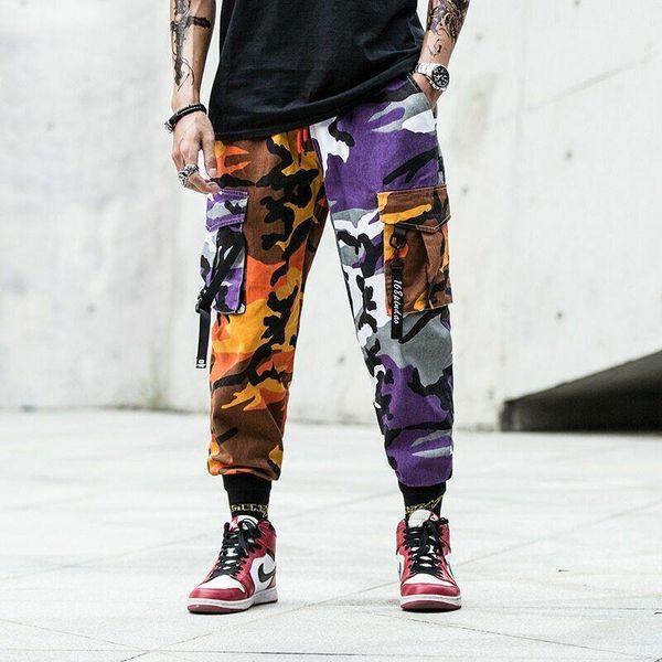 men's pants men fashion ribbons hip hop camo cargo harem joggers harajuku sweatpant trousers male casual clothing, Black
men's pants men fashion ribbons hip hop camo cargo harem joggers harajuku sweatpant trousers male casual clothing, Black