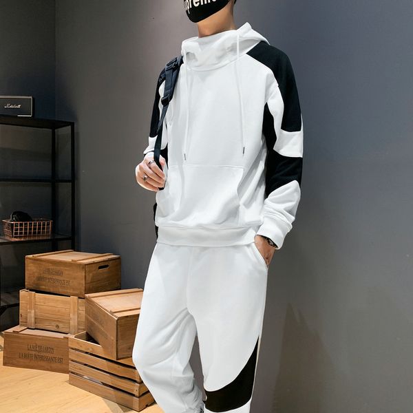 2021 new patchwork men's sportswear sets autumn spring hoodies casual tracksuit sweatshirt + sweatpants track suit 629f, Black
2021 new patchwork men's sportswear sets autumn spring hoodies casual tracksuit sweatshirt + sweatpants track suit 629f, Black