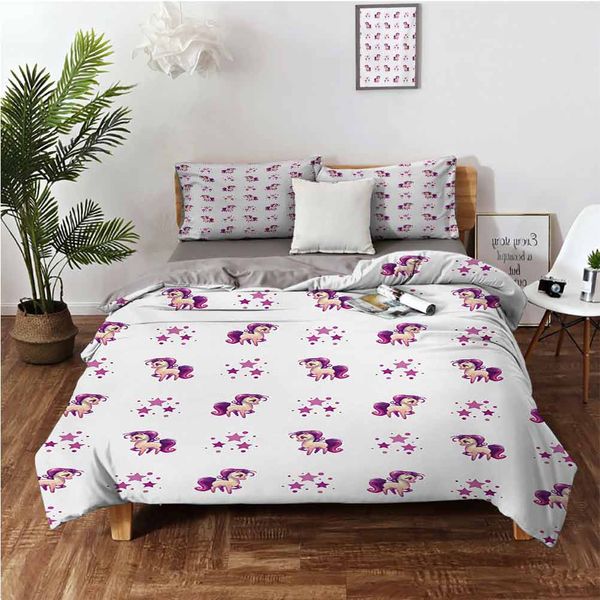 little mythical horse pony unicorn with stars and dots fantasy theme artwork printbedding 3-piece set
little mythical horse pony unicorn with stars and dots fantasy theme artwork printbedding 3-piece set