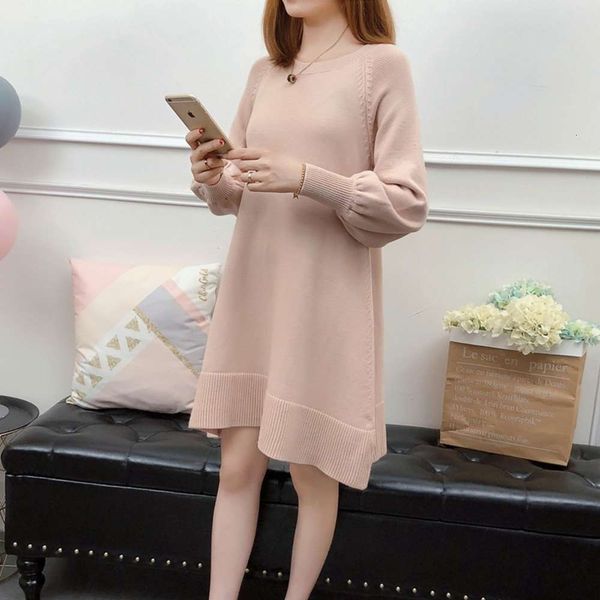 sweater new materni a-line skirt loose large size pullover medium length bottoming out lantern sve solid color, White
sweater new materni a-line skirt loose large size pullover medium length bottoming out lantern sve solid color, White