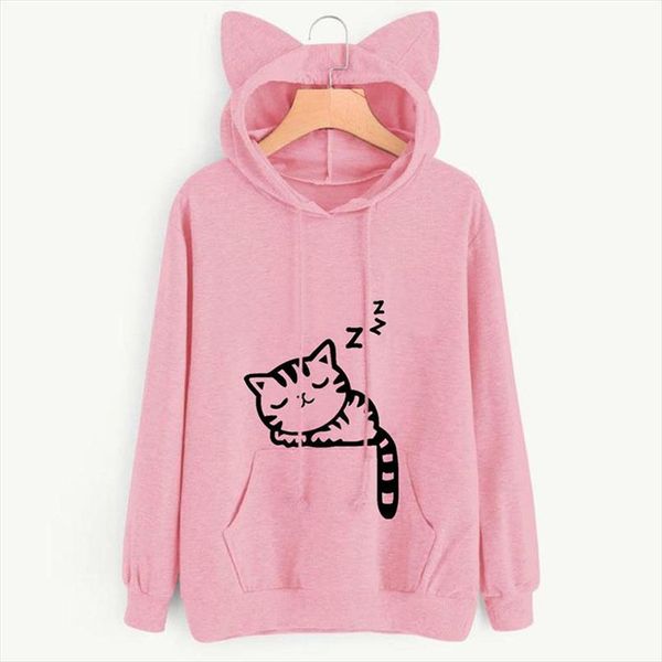 2020 autumn winter hooded hoodies women kawaii cat ear loose casual streetwear long sleeve warm outerwear pullover sweatshirts, Black
2020 autumn winter hooded hoodies women kawaii cat ear loose casual streetwear long sleeve warm outerwear pullover sweatshirts, Black