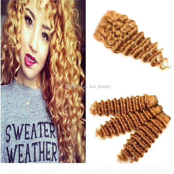 deep wave honey blonde human hair extensions 3 bundles deals with 4x4 closure way parting deep curly human hair extensions, Black
deep wave honey blonde human hair extensions 3 bundles deals with 4x4 closure way parting deep curly human hair extensions, Black