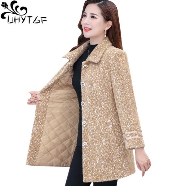 women's wool & blends uhytgf winter coat womens quality mink fleece woolen jacket fashion single-breasted thicken casual warm plus size, Black
women's wool & blends uhytgf winter coat womens quality mink fleece woolen jacket fashion single-breasted thicken casual warm plus size, Black