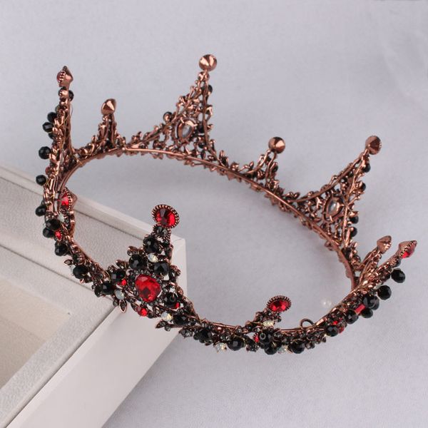 2019 european new round bridal headdress baroque bronze queen crown wedding dress accessories, Silver
2019 european new round bridal headdress baroque bronze queen crown wedding dress accessories, Silver