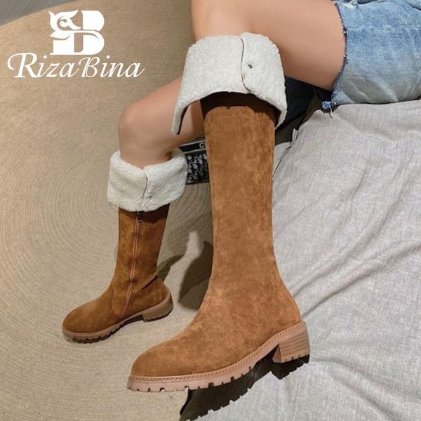 boots rizabina women snow suede leather warm plush fur winter shoes woman over knee fashion long boot size 34-401, Black
boots rizabina women snow suede leather warm plush fur winter shoes woman over knee fashion long boot size 34-401, Black