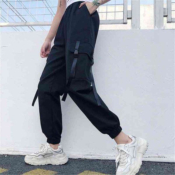women solid khaki cargo pants high waist harajuku streetpants fashion black sport trousers streetwear harem pants p8896, Black;white
women solid khaki cargo pants high waist harajuku streetpants fashion black sport trousers streetwear harem pants p8896, Black;white