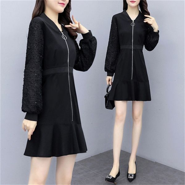 plus size, black dress long sleeves, luxury ladies' dresses, ladies'dresses with frills and evening dresses. nyzc, Black;gray
plus size, black dress long sleeves, luxury ladies' dresses, ladies'dresses with frills and evening dresses. nyzc, Black;gray