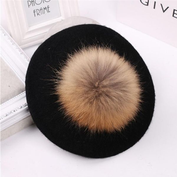berets winter hat women woolen solid color beret fashion warm and thick octagonal oversized fur ball painter, Blue;gray
berets winter hat women woolen solid color beret fashion warm and thick octagonal oversized fur ball painter, Blue;gray