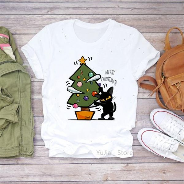 merry christmas tshirts women clothes 2021 black cat graphic t shirt femme harajuku shirt kawaii clothes funny female t, White
merry christmas tshirts women clothes 2021 black cat graphic t shirt femme harajuku shirt kawaii clothes funny female t, White