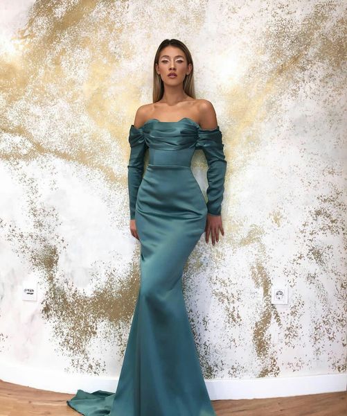 mermaid prom dresses 2021 off the shoulder ruffles satin long sleeves evening gowns formal party dress, Black
mermaid prom dresses 2021 off the shoulder ruffles satin long sleeves evening gowns formal party dress, Black