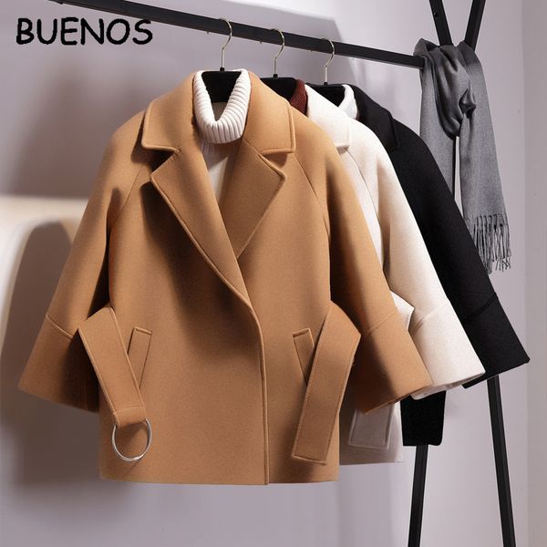 buenos new petite wool female autumn winter woolen coat 2019 ladies short cloak waisted overcoat plus sizex1020, Black
buenos new petite wool female autumn winter woolen coat 2019 ladies short cloak waisted overcoat plus sizex1020, Black