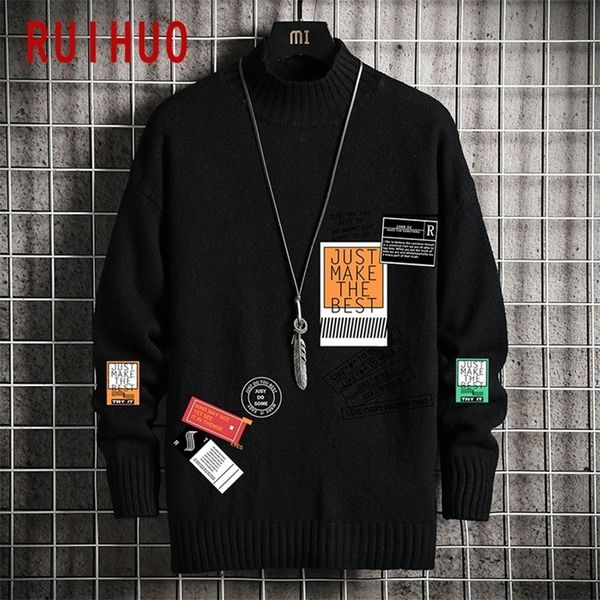 ruihuo autumn patchwork jumper mens sweater winter clothes mens sweaters pullover men's jumpers korean clothes -5xl 201203, White;black
ruihuo autumn patchwork jumper mens sweater winter clothes mens sweaters pullover men's jumpers korean clothes -5xl 201203, White;black