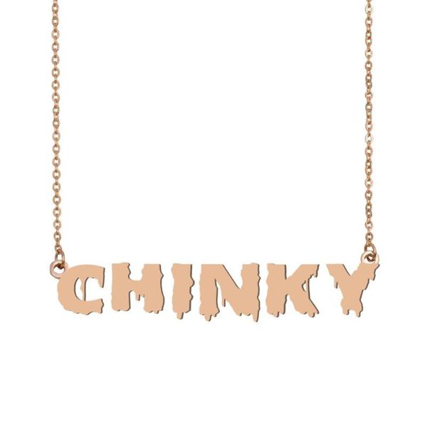 chinky name necklace , cool bloody art name necklace for halloween and santa's day jewelry gift for kids boys girls, Silver
chinky name necklace , cool bloody art name necklace for halloween and santa's day jewelry gift for kids boys girls, Silver